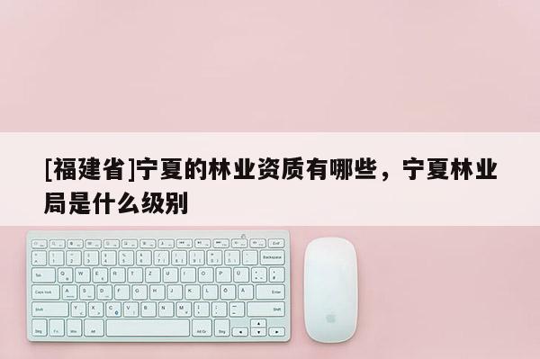 [福建省]宁夏的林业资质有哪些，宁夏林业局是什么级别