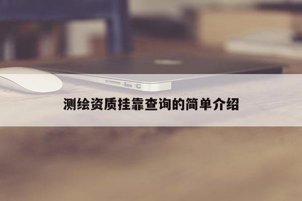 测绘资质挂靠查询的简单介绍