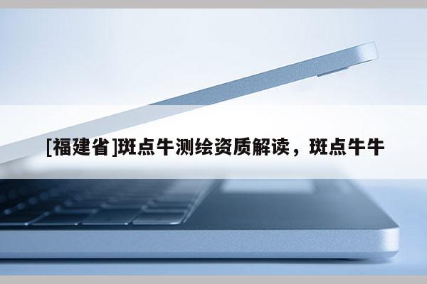 [福建省]斑点牛测绘资质解读，斑点牛牛