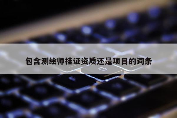 包含测绘师挂证资质还是项目的词条