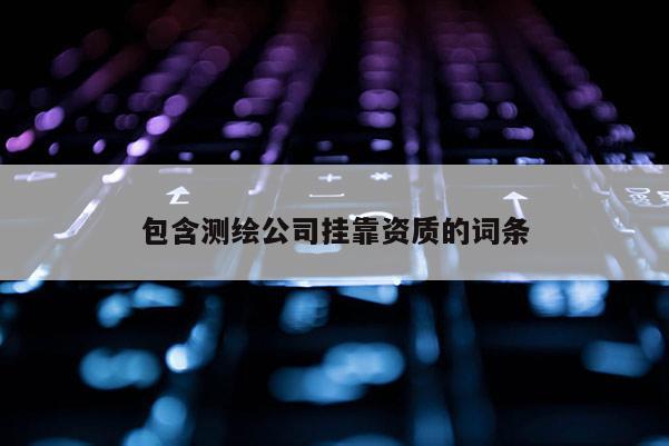 包含测绘公司挂靠资质的词条